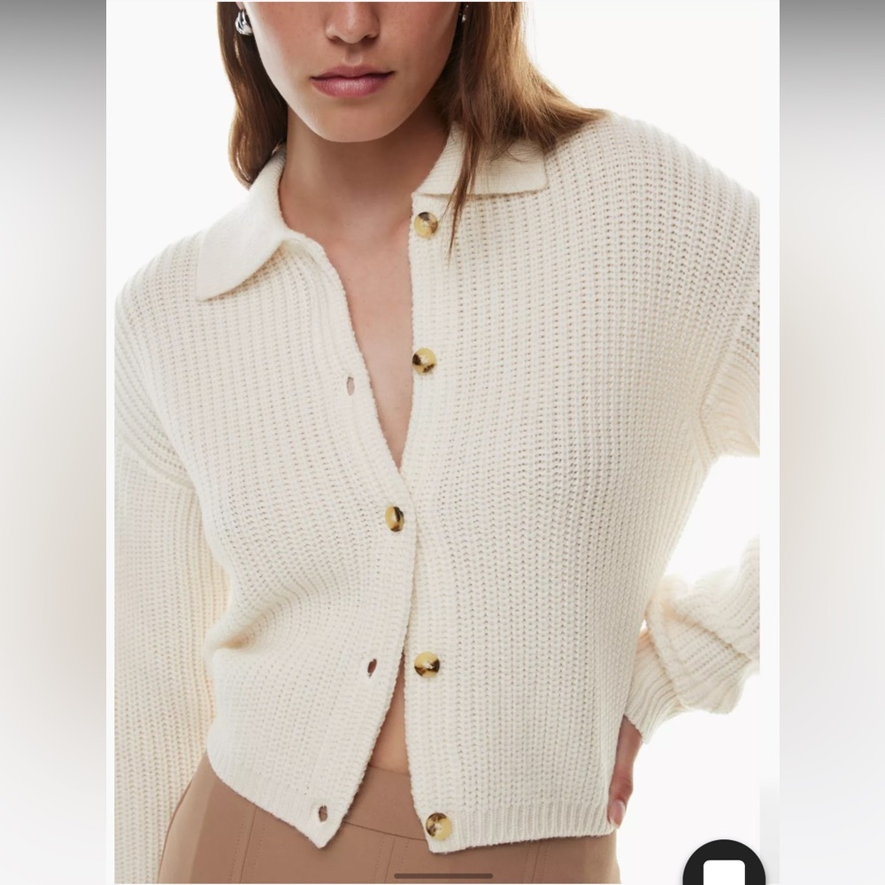 Wilfred crop wool sweater cardigan